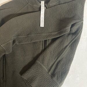 lululemon athletica Dark Green Zip-Up Sweater
